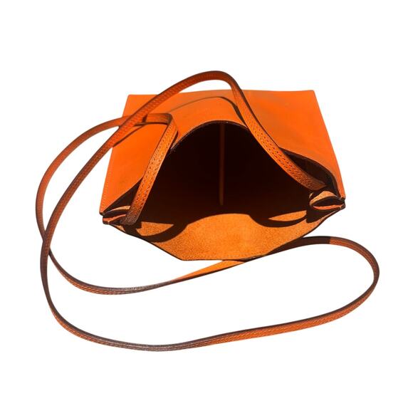 Hermes Onimaitou Pochette Orange Calf Leather Brique Box Crossbody Bag - Picture 6 of 13